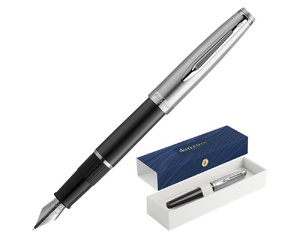 Ручка перьевая Waterman Embleme Black синяя (артикул производителя 2100375)